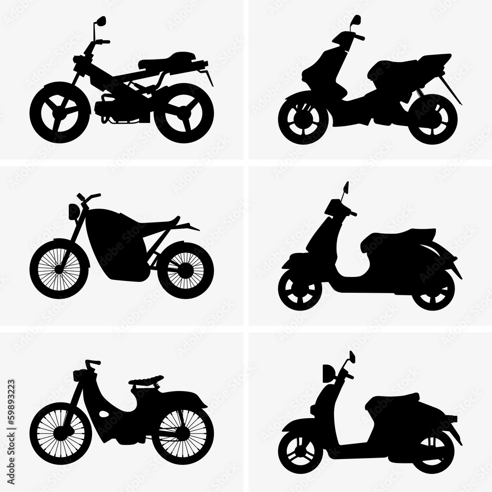 Obraz premium Motorbikes and scooters