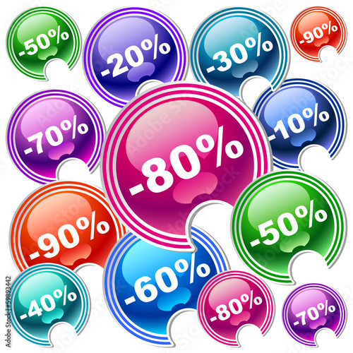 Vector discount labels 46