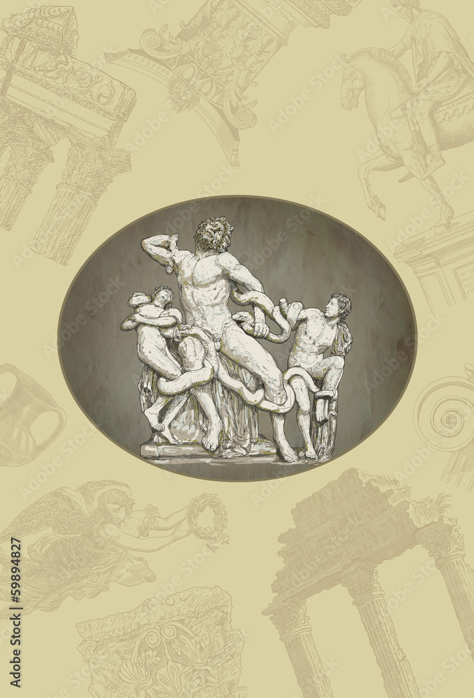 Fototapeta premium Laocoon illustration