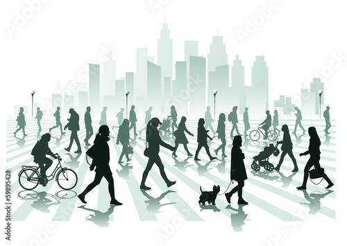 Walking people