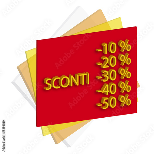 Pannello sconti vari