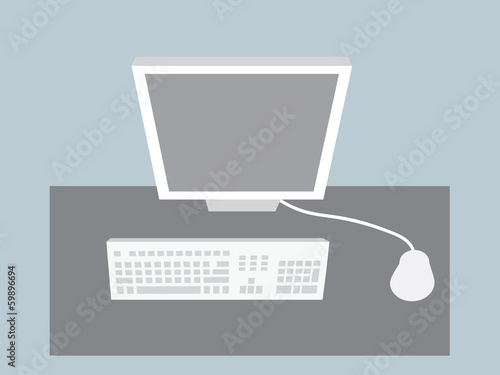 Computer on a desk