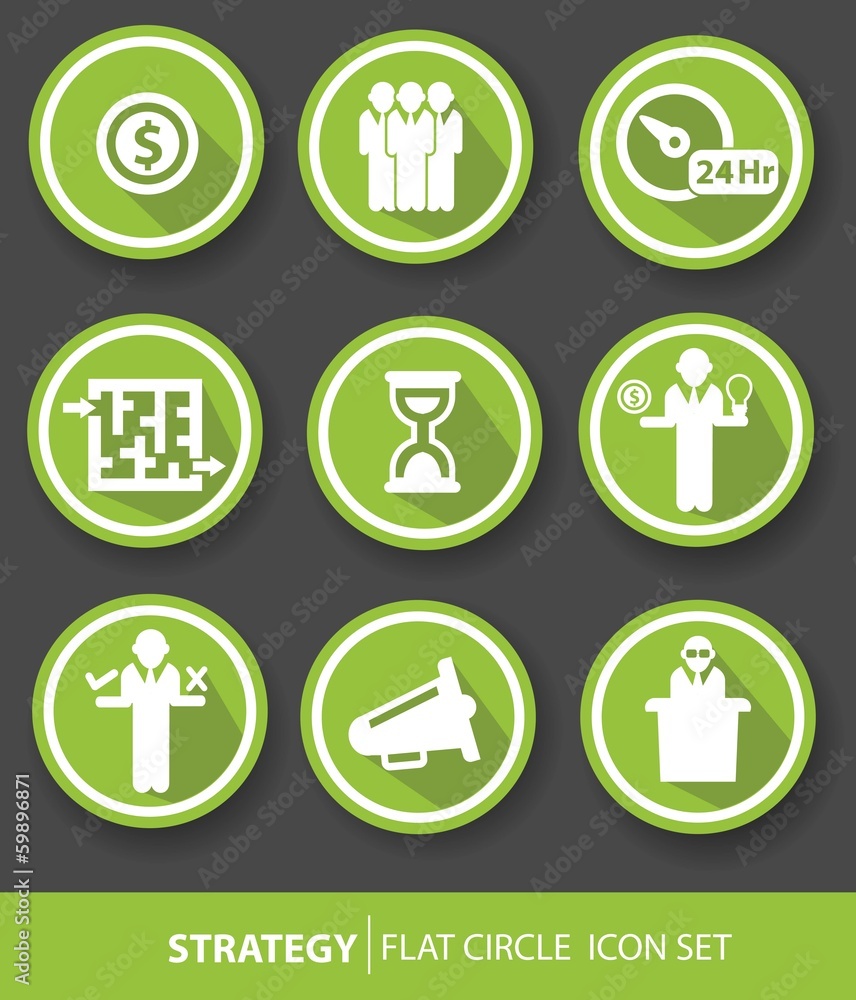 Strategy,Business buttons,Green version,vector Strategy,Business buttons,Green version,vector