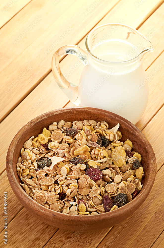 Plate with raw oatmeal on wooden table. Plate with raw oatmeal on wooden table.
