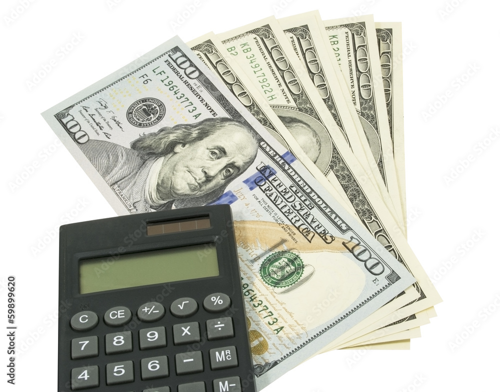 business concepts. money with calculator business concepts. money with calculator
