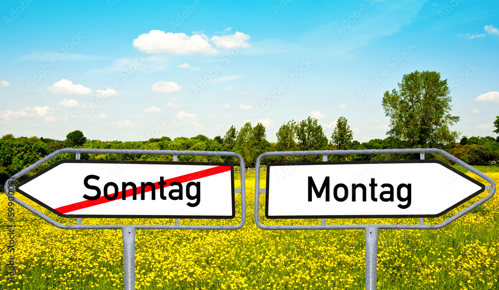 Fototapeta premium Montag Sonntag