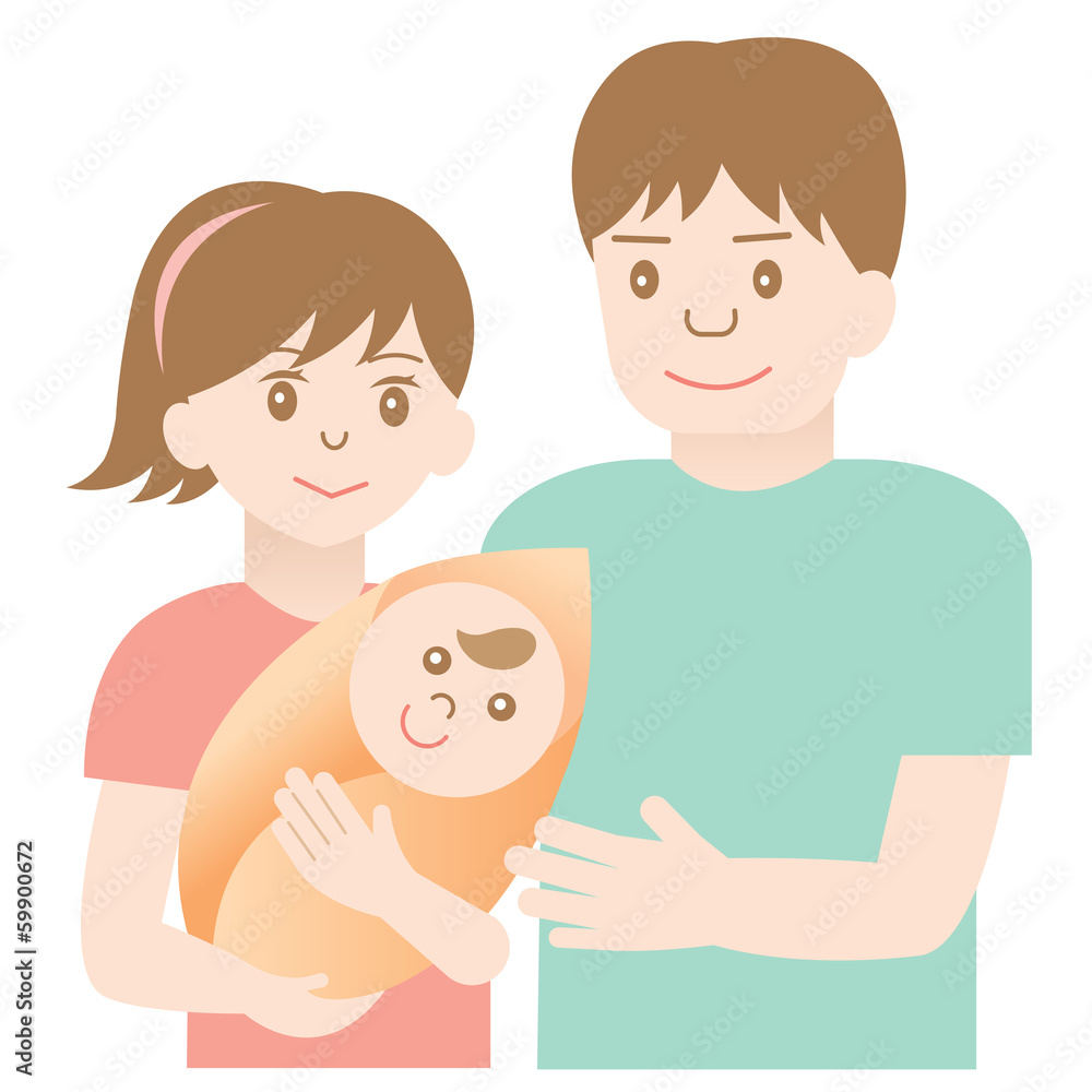夫婦と赤ちゃん 夫婦と赤ちゃん