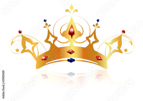 Couronne de sacrement or - diadem - Epiphanie fond blanc