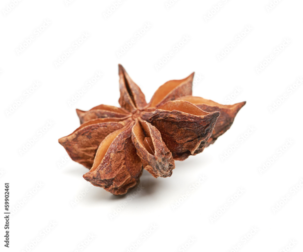 Star anise isolated on white background Star anise isolated on white background