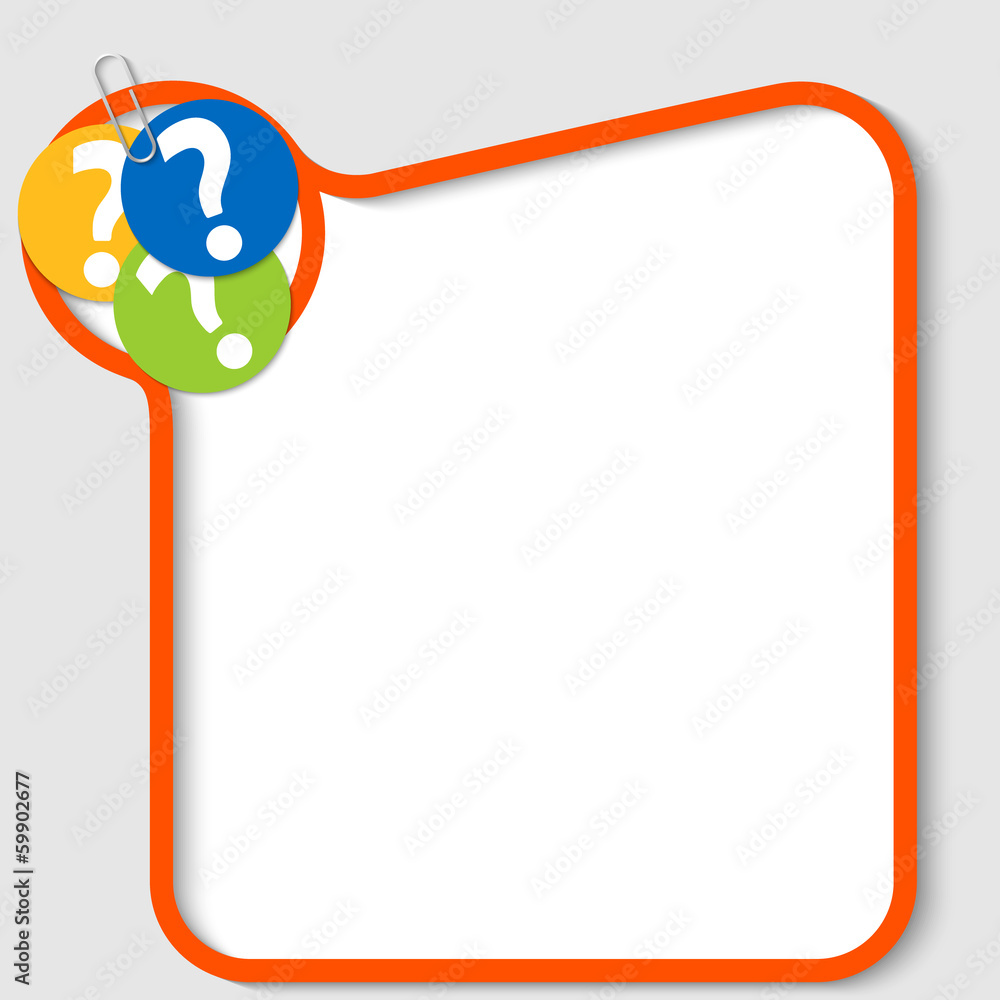 vector text box for any text with question marks and paper clip vector text box for any text with question marks and paper clip