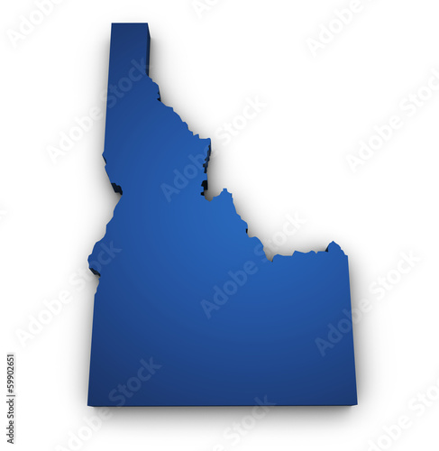 Map Of Idaho 3d Shape