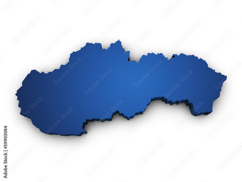 Map Of Slovakia 3d Shape