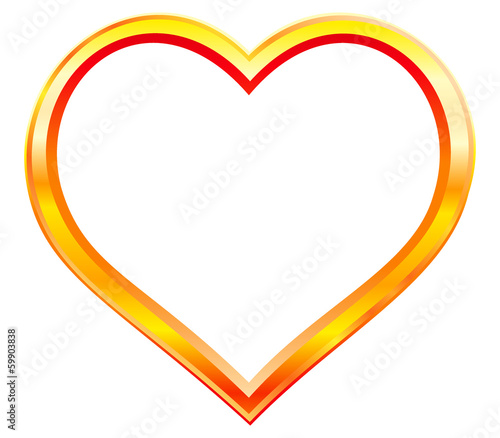 Gold heart frame