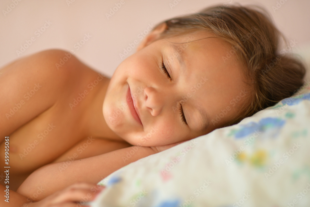 Little girl in bed Little girl in bed