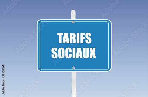 panneau tarifs sociaux photo