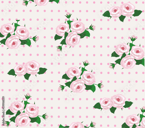 vector rose seamless background