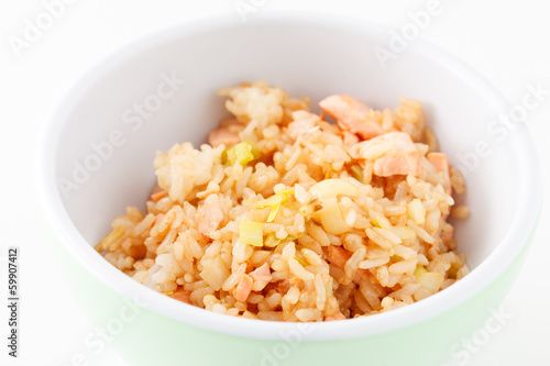 rice with salmon