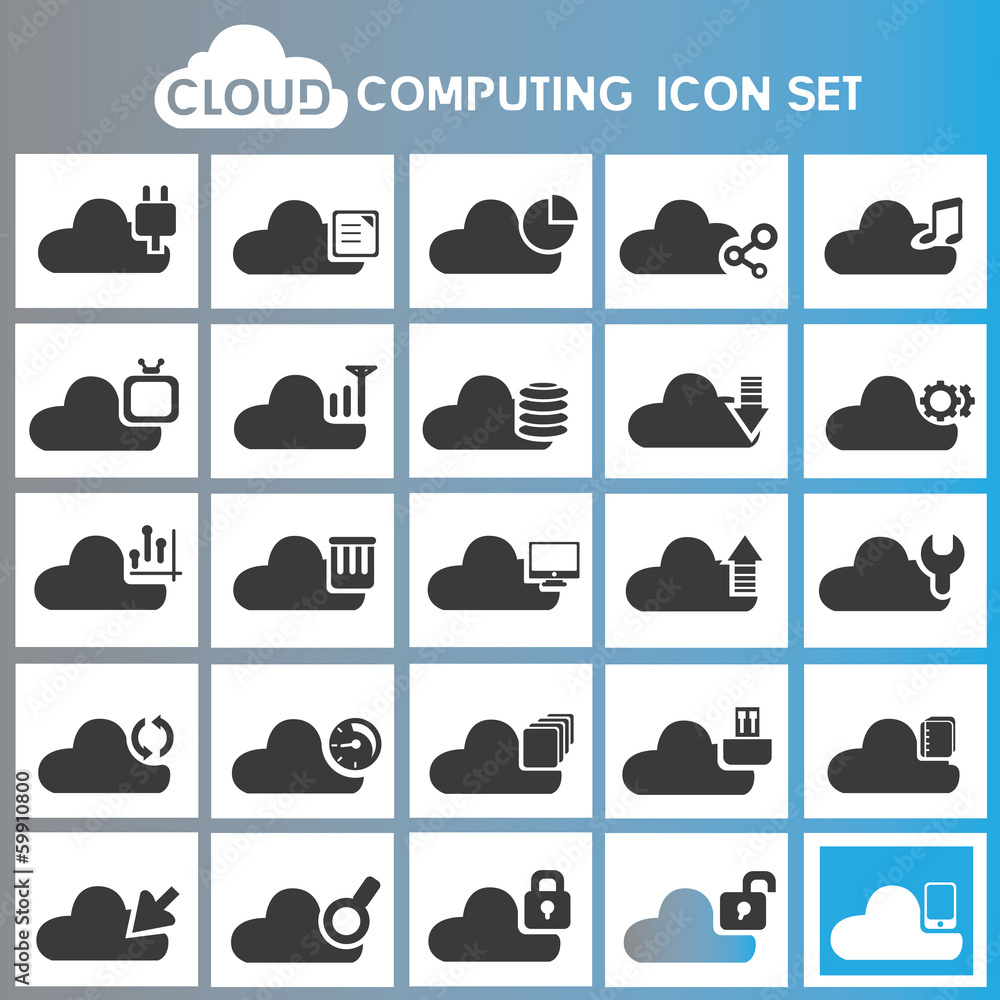 cloud computing icons cloud computing icons