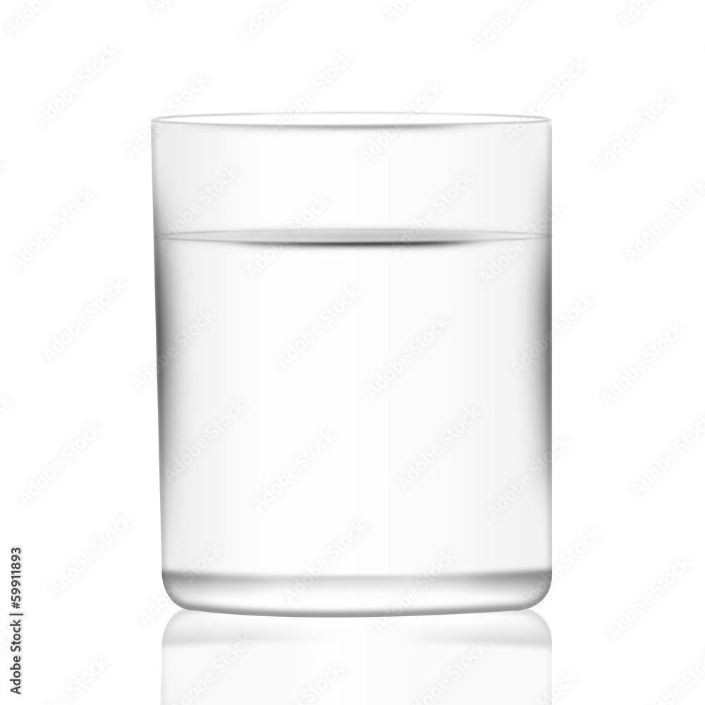 Realistic glass of water illustration Realistic glass of water illustration