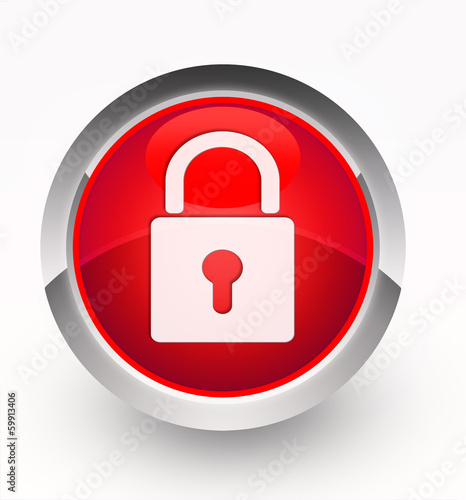 Knopf rot Schloss