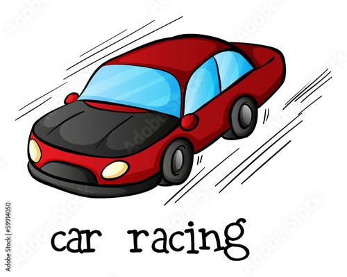 A car racing