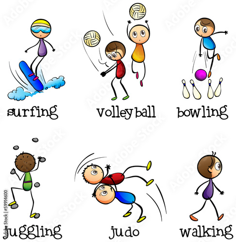 Six different activities