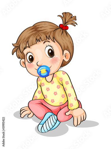 A toddler with a pacifier