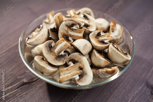 Mushrooms chopped