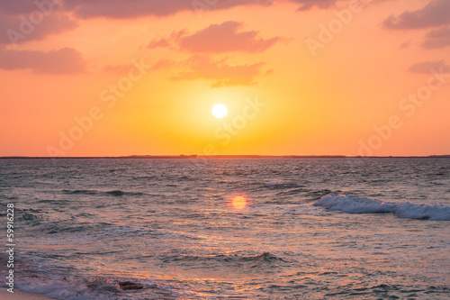 Sunset and beach