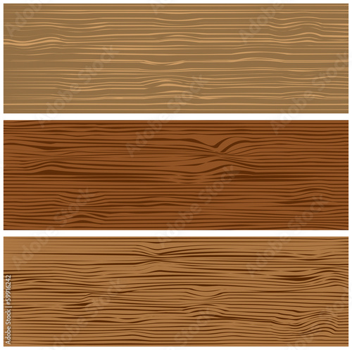 Three variants of wooden texture