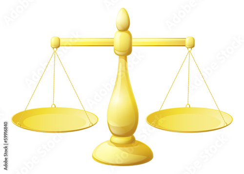 Gold scales illustration