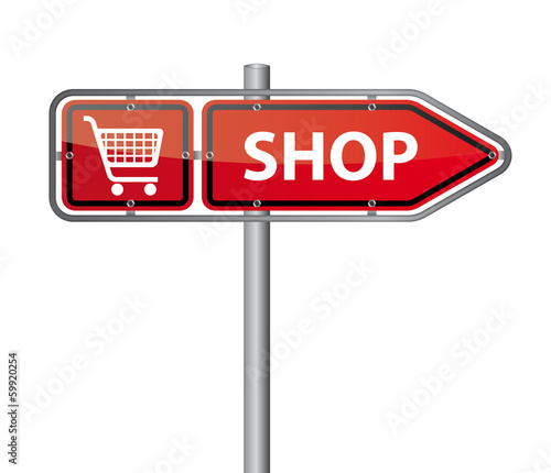 Shop Wegweiser Vektor