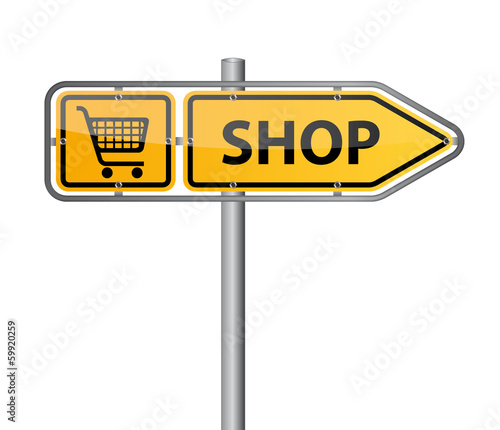 Shop Wegweiser Vektor