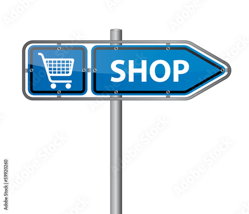 Shop Wegweiser Vektor