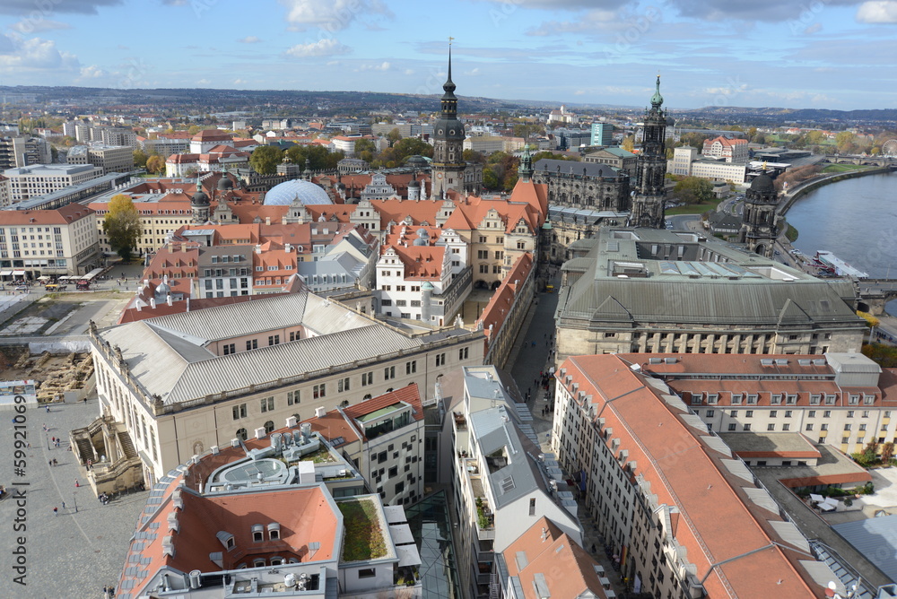 Obraz premium Blick auf Dresden