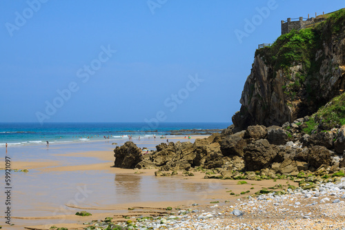 Beach of Pechon, Cantabria, Spain photo