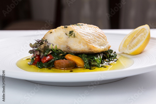 Fish filet with vegetables
