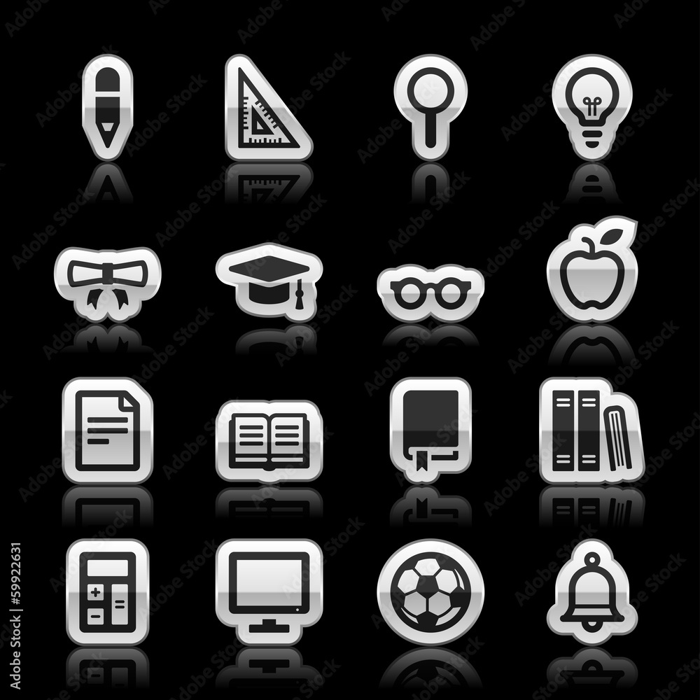 Education icons, vector illustration Education icons, vector illustration