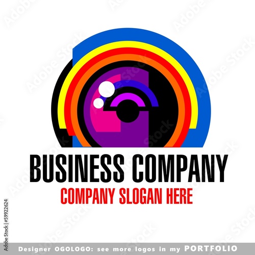 abstract business logo emblem vector