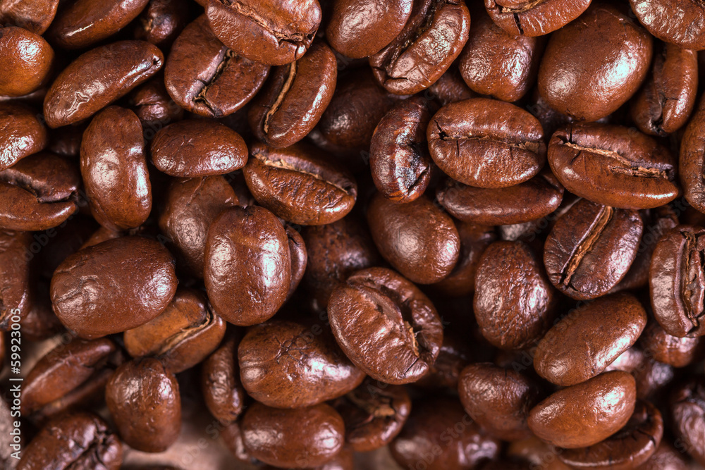 Fototapeta premium background from the fried coffee grains