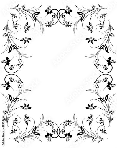 Abstract floral frame