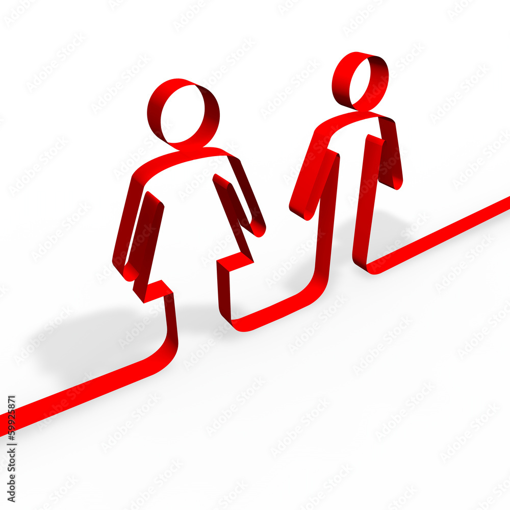 Simbolo donna e uomo segno silhouette nastro Simbolo donna e uomo segno silhouette nastro