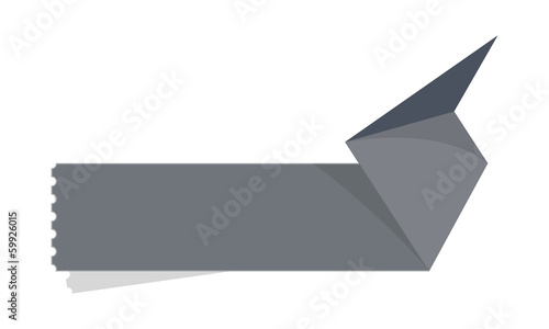 The blank folded tag