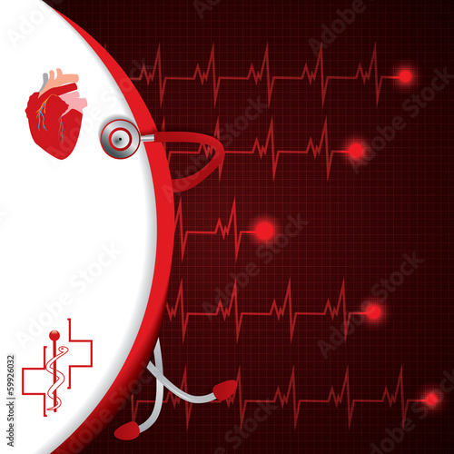 Abstract medical cardiology ekg background