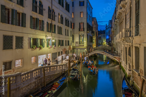 Gondolas at Grand Canal, Venice, Italy © javarman
