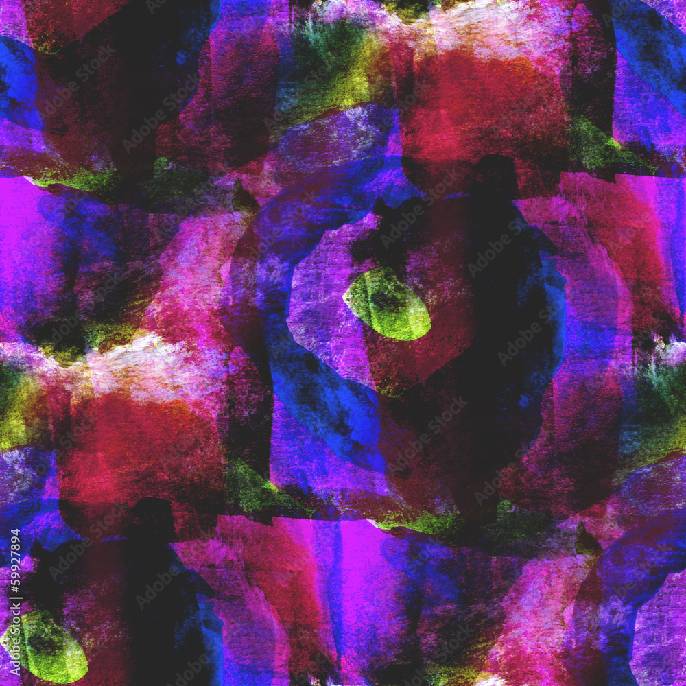 Fototapeta premium abstract avant-garde purple, green seamless wallpaper watercolor