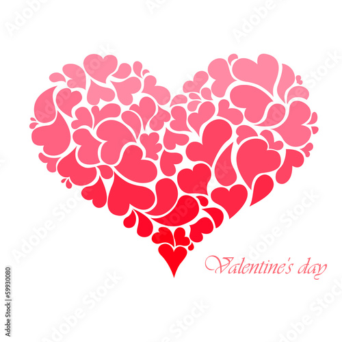 flower and heart on wedding or valentine‘ day
