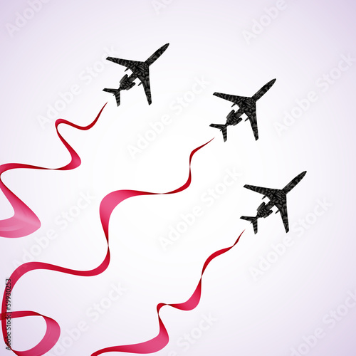 airplane, vector abstract background