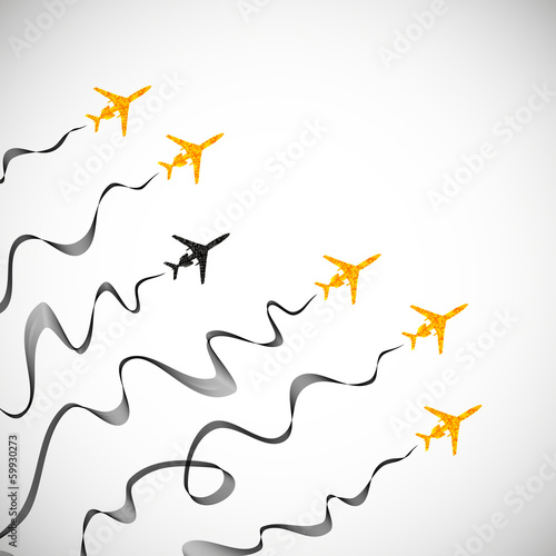 airplane, vector abstract background