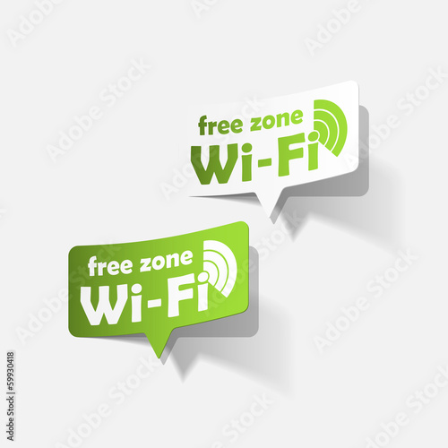 Free Zone wi-fi, sticker